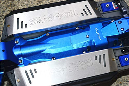 GPM 13PC Set Upgrades Aluminum 3D Skid Plate for Middle of Chassis for 1/10 E-Revo Vxl Brushless（86086-4） RC Cars