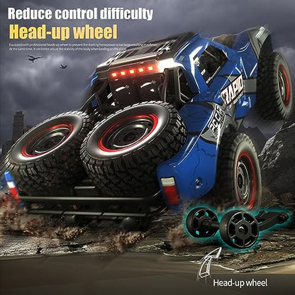GoolRC Remote Control Truck, 4WD Off-Road Truck RC Drift Cars, 2.4GHz Full Proportional High Speed 40km/h Off-Road Remote Control Car Gifts for Teens 3 Light Modes - color: Blue