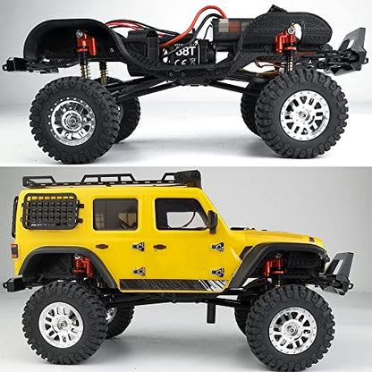 RCLIONS RC Shocks 48mm Adjustable Absorber Damper for All 1:24th Axial SCX24 Deadbolt Base Camp Gladiator RC Crawler Car Upgrades - color: Red