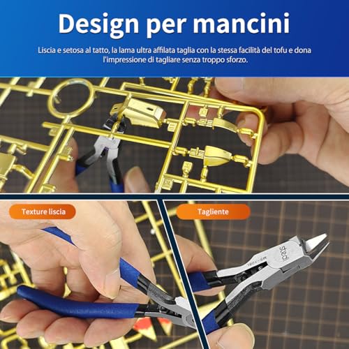 stedi Ultimate Model Nippers,[Left Hand Version] Sprue Cutter Ultra-thin | Single-edged Hobby Nipper for Gundam Repairing Plastic Model and Miniature Model, 5-inch - style: Ultimate Single-edged