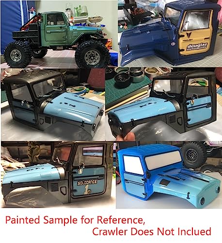 1/10 Scale RC Crawler Car Transparent Clear Lexan Body Shell Truck Head (Cab C)