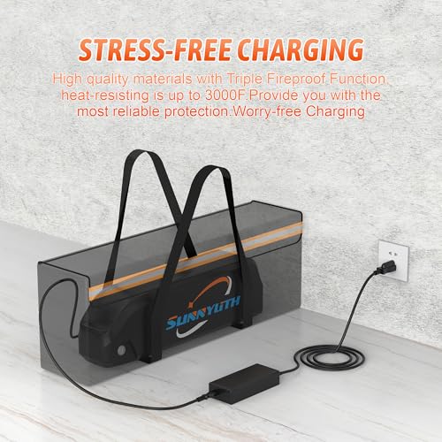 2-Pack Fireproof Ebike Battery Bag,Explosion Proof LiPo Charging & Storage Bag with Reflective Strip, Waterproof Battery Safe Case for Electric Bike/Scooter/Valuables, 19.29x4.33x7.09 - size: 19.3×4.3×7.1 in(2Pcs)