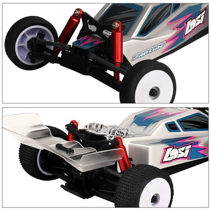 Built-in Spring Front Rear Shock Absorbers Set For 1/24 Axial SCX24 LOSI Micro-B 2WD Buggy LOS00007 Rc Crawler Car Parts Metal Upgrade (red) - color: red