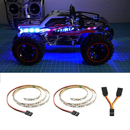 LED Light Strip for RC Fixed Wing Airplane Flying Wing Plane AR Wing Drone Model Car Truck (Blue) - color: Blue