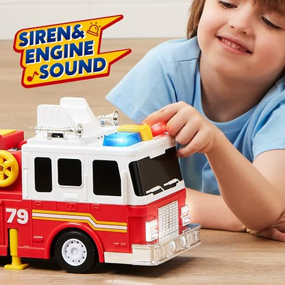 JOYIN Extra Large Kids Fire Truck Toys for Boys with 33-inch Ladder, Lights & Sprinkler Pump, Big Emergency Vehicle, Kids Toys for Age 3, 4, 5, 6, 7, Christmas Birthday Gift for Grandkids
