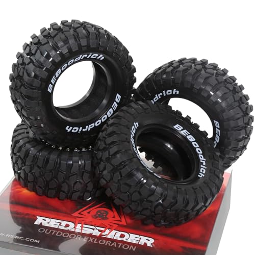 REDSPIDER 1.9'' Rock Crawler Tires OD 95mm/3.74'' (4PCS) For 1/12 RC Crawler MJX H12Y+ H12P Upgrade Replacement Tires (Tires) - color: Tires