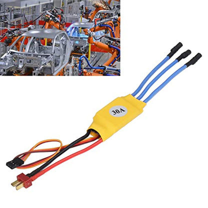 Brushless Motor ESC 30A 300000RPM High Speed Multi-Protection Auto Throttle Brushless Electronic Speed Controller for 2 Pole Internal Rotation Motor