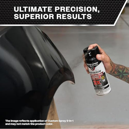 Rust-Oleum 2X Automotive Enamel 5-in-1 Spray Paint, Gloss Black | Fast Dry, Adjustable Custom Spray Dial, Multi Surface (Metal, Wood, Plastic and More), Any Angle, Ultimate Coverage - color: Gloss Black, size: 12 Ounce (Pack of 1)