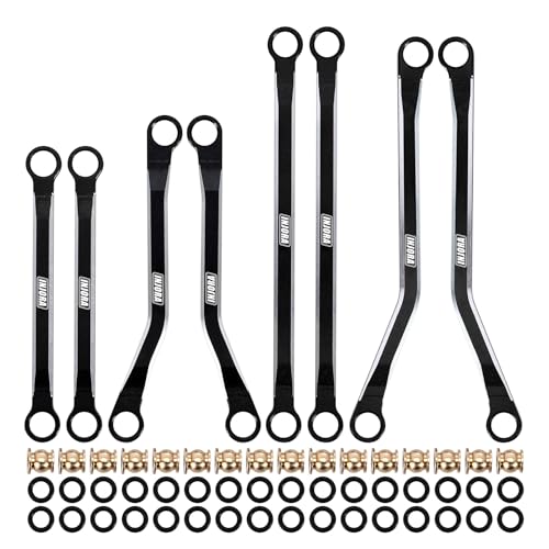 INJORA Aluminum High Clearance Link for 1/18 TRX4M Defender Bronco（Black）