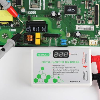 Digital Capacitor Discharger 10-1000V Fast Discharge Protection Electrician Voltage Discharging Tool for Electronic