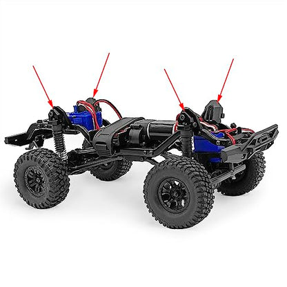 MOHERO 4Pcs RC Heighten Shock Mounts Aluminum Height Lift Kit for 1/18 TRX4M Bronco Defender RC Crawler Car Upgrade Part
