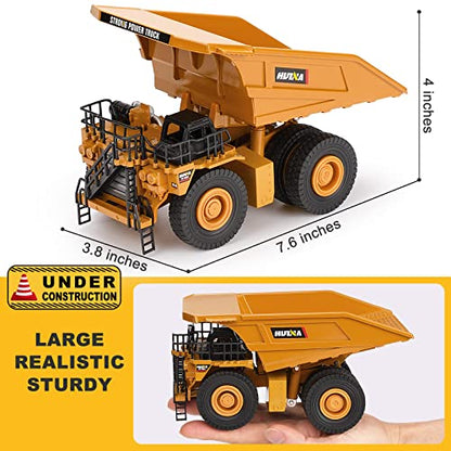 1/40 Scale Diecast Heavy Metal Dump Truck, Metal Construction Vehicles Trucks Toys for Boys Kids - style: Dump Truck