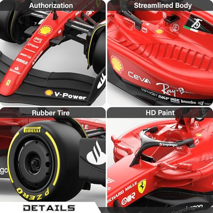 Voltz Toys Authentic Licensed 1:18 Ferrari F1 75 Remote Control Car - F1 Collection RC car Series for Kids and Adults - 2.4GHz RC Car for Gift (1:18 Ferrari F1 75) - color: 1:18 Ferrari F1 75