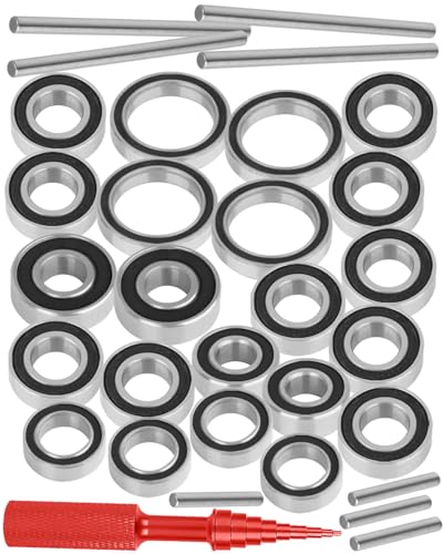 RC Bearings Kit Upgrades Part for 1/7 Fireteam/Mojave 6S BLX,1/8 Typhon 6S BLX,Outcast 6S BLX,Kraton 6s BLX,Senton 6S BLX,Talion 6S BLX,Notorious 6S BLX,22pcs w/Bearing Tool,Black - color: Black(1set)