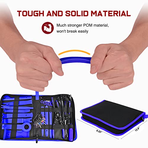 Nilight 238Pcs Trim Removal Tool, Auto Push Pin Bumper Retainer Clip Set | Fastener Terminal Remover Tool Adhesive Cable Clips Kit Car Panel Radio Removal Auto Clip Pliers - color: 238 Clips+ Remover Tools Blue