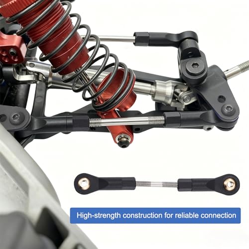 MECCANIXITY 2Pcs Adjustable Turnbuckles Camber Links, 59-69mm Turnbuckle Rod Steering Servo Linkage with M3 Ball Head Rod Ends for RC Car Replace Parts DIY - size: 59-69mm