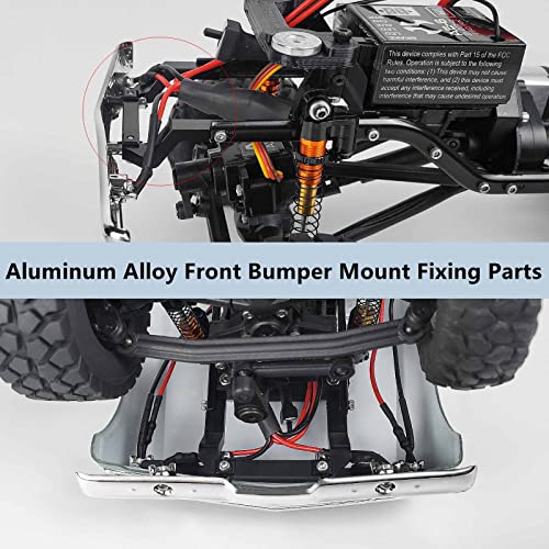 MORLORDY RC Front Bumper Mount for Axial SCX24 C10 JLU Gladiator Bronco | Aluminum Alloy Bumper Mount for 1/24 Micro Crawler Car AXI00001 AXI00002 AXI00005 AXI00006 Upgrade Parts