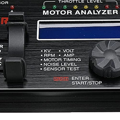 SKYRC SK-500020-01 Brushless LCD Display 3 Mode Motor Analyzer Monitor Tester for Hobby Remote Control Car Motor Testing with Connectors and Manual