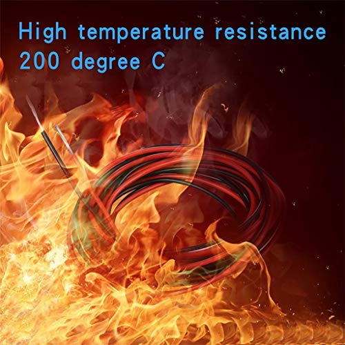 BNTECHGO 26 Gauge Silicone Wire red and Black Each 10ft Flexible 26 AWG Stranded Tinned Copper Wire | Flexible 26 AWG Stranded Wire Silicone Rubber Insulation For RC Models, Drone, Robot, LED Lighting Systems, 3D Printer, DIY - size: 26 gauge silicone wir