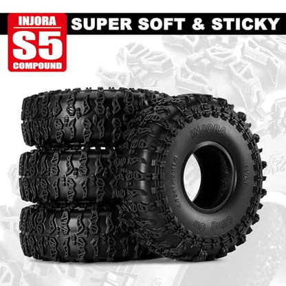 INJORA S5 1.9" Cling On Tires 120 * 42mm for 1/10 RC Crawler Upgrade(T1920)