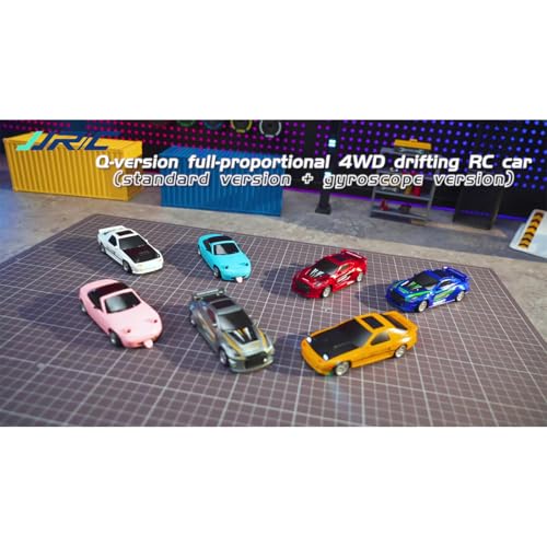 Mini 4WD RC Drift Car with Camera, Full Proportional High Speed Remote Control Vehicle, APP Controlled RC Racing Car with Gyroscope Drift System, LED Lights, Rechargeable Battery - color: White