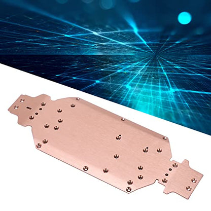 RC Car Chassis Plate, Aluminum Alloy Metal Chassis with High Rigidity and Durable Construction for 1:14 144001 144002 144010 Remote Control Car Upgrade Part