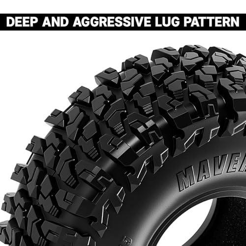 INJORA 1.9" 120 * 42mm MAVERIX R/T Tires for 1/10 RC Crawlers (T1925)