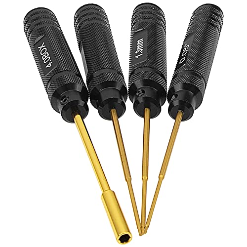 H0.05'' 1.3mm 1.5mm 4.0mm(Box) Handle Allen Hex Screwdrivers Screw Driver Tool Ki Repair Compatible with Axial 1/24 SCX24 1/18 RC Car Drone Boat