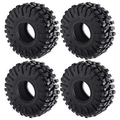 1.9 Crawler Tires 4.72" OD Rubber Tires Fit 1.9" Beadlock Wheel Rims Compatible with Traxxas TRX-4 SCX10 90047 SCX10 III AXI03007 CC01 1/10 RC Crawler