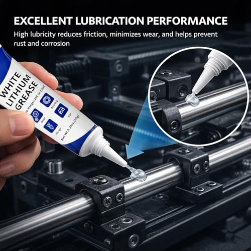 6-Pack 3D Printer Grease Lubricant for Gears Parts, Multi-Purpose Lubricant Grease for FDM 3D Printer Parts, Gears, Guide Rails and Lead Screws, Smooth Motion Support, Low Odor Grease Paste, 10g × 6 - style: 3D Printer Grease 10g x 6