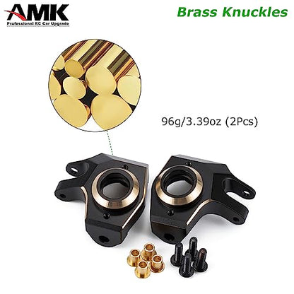 SCX10 II Brass Steering Knuckles 96g Wheel Weights Outer Portal Drive Housing for 1/10 RC Crawler AR44 Axial SCX10 Upgrades