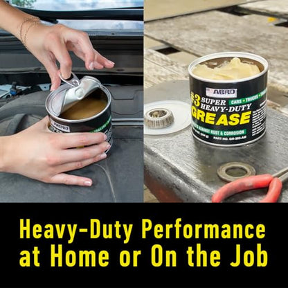 ABRO Masters #3 Wheel Bearing Grease 16 oz, Heavy-Duty Sodium-Based, 2 Pack | Heavy-duty grease protects wheel bearings, chassis and joints under high heat and load; resists water and rust - size: Pack of 2