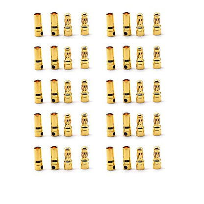 10 Pair EC3 Connector 3.5mm Gold Bullet Banana Plug Female Male RC ESC LIPO Battery Electric Motor Airplane Quadcopter Parts DIY