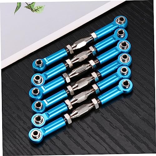 KOMBIUDA 6Pcs Aluminum Turnbuckle Rod Linkage for Epxhsp Racing Hpi Truck Buggy Upgrade Parts Construction Blue - color: Blue