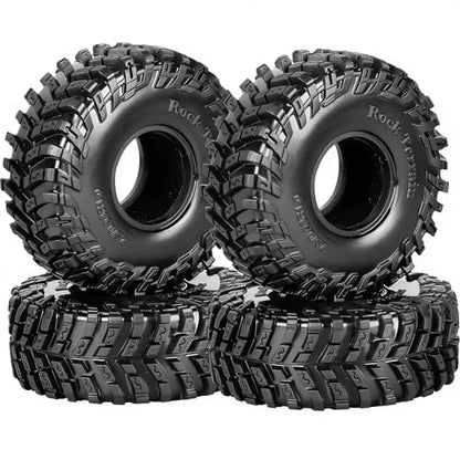 RC 1.0 Beadlock Tires for 1/18 TRX4M / Ascent-18 / SCX24 / FCX24 RC Crawler,1.0 In High Traction High Grip Rubber Tires w/Foam Insert,Style 1 - style: Style1(4pcs)