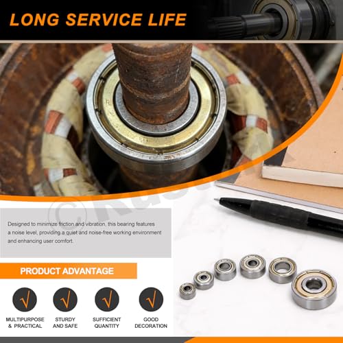 20Pcs 693ZZ High Carbon Steel Ball Bearing Deep Groove Ball Bearing Double Shielded Bearings Small Bearings for Furniture Wheels Skateboards Scooters - size: 693ZZ/0.12x0.31x0.16inch, style: high carbon steel