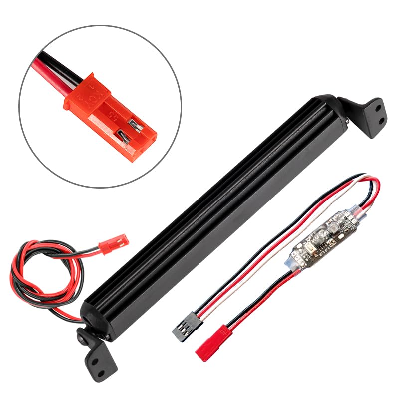 RC Light Bar 30 LED 5.3 Inch Aluminum RC Lights RC Crawler Accessories for Axial SCX10 Traxxas TRX4 TRX6 Arrma Senton Redcat GEN7 1/8 1/10 Scale Rock Crawler Truck RC Car Roof Light Kit