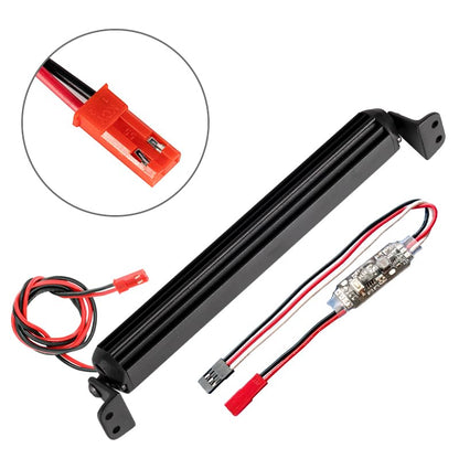 RC Light Bar 30 LED 5.3 Inch Aluminum RC Lights RC Crawler Accessories for Axial SCX10 Traxxas TRX4 TRX6 Arrma Senton Redcat GEN7 1/8 1/10 Scale Rock Crawler Truck RC Car Roof Light Kit