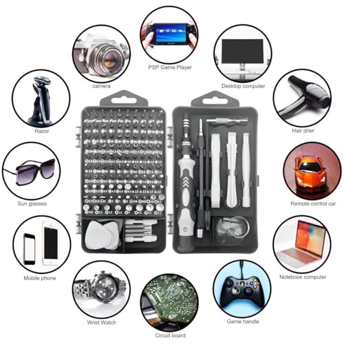 Mini Screwdriver Set, Tool Gifts for Men,Professional 115 in 1 Magnetic Repair Tool Kit, Repair for RC,PS5,Computer,Macbook,Laptop,PC,Glasses