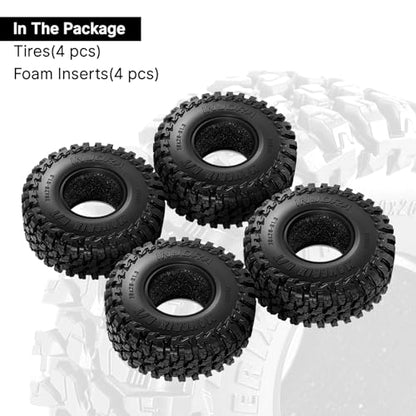 INJORA 1.3" MAVERIX R/T Tires 70 * 26mm for T1/18 1/24 RC Crawlers (T1325)