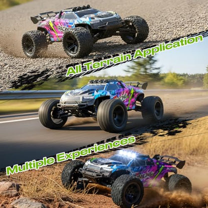 RC Car for Adults Boys, 1:8 Scale 50KM/H High Speed Vehicle with 2.4 GHz Remote Control, Waterproof Off-Road Monster Truck, 2 Rechargeable 2600mAh Batteries, Racing Car Toys