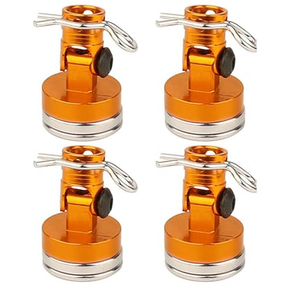 4PCS RC Magnetic Body Post with Clips,Alloy Magnetic Stealth Invisible Body Shell Mount Column Compatible with HSP Redcat Himoto Traxxas SCX10 4WD 1/10 RC Car (Gold) - color: Gold
