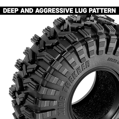 INJORA 1.0 Tires All Terrain S5 Super Soft Sticky Tires for 1/18 TRX4M 1/24 RC Crawler Axial SCX24 FMS FCX24 Enduro24 Upgarde (T1014)