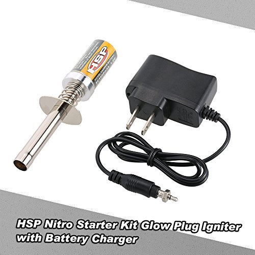Goolsky HSP Nitro Starter Kit Glow Plug Igniter with Battery Charger for HSP RedCat Nitro Powered 1/8 1/10 RC Car