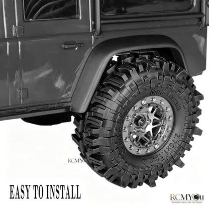 RC 1.3" Soft Rubber Wheel Tires for 1/24 1/18 SCX24 TRX4M RC Crawler Car,Soft Sticky Wheel Tires,Wheels Fetal Skin(4PCS)-A - style: Rubber Wheels-A