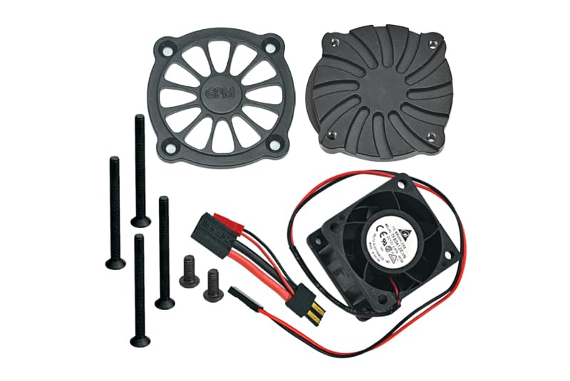 GPM For Traxxas Unlimited Desert Racer 4X4 (#85076-4) Upgrade Parts Aluminum Motor Heatsink With Cooling Fan - 1 Set Black