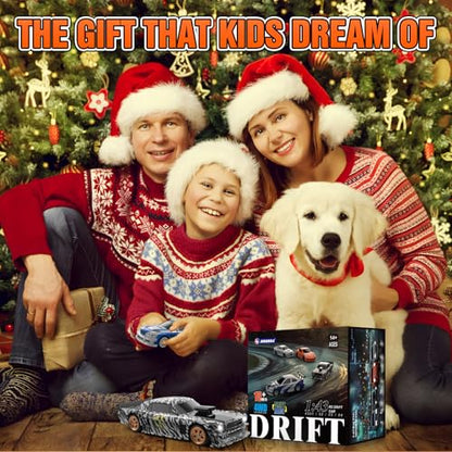 RC Drift car, 1/43 Mini Rc Drift car with Gyroscope, 2.4GHz Full Proportional Remote control Cars, 4WD High Speed Racing with Lights, Racing Tires, Model Cars Gift for Adults, Kids, Boys, Girls - color: Black
