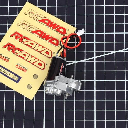 RCAWD SCX24 Motor 050 55t & SCX24 Transmission Metal Gearbox Combo for Axial 1/24 SCX24 & AX24 Series Upgrades Parts Silver