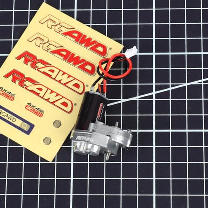 RCAWD SCX24 Motor 050 55t & SCX24 Transmission Metal Gearbox Combo for Axial 1/24 SCX24 & AX24 Series Upgrades Parts Silver