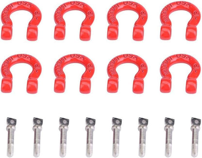 RC Car Trailer Buckle, 8 Pcs Metal Tow Shackle Lock Catch for RC Climbing Crawler Car Accessory Parts Car Model Accessory